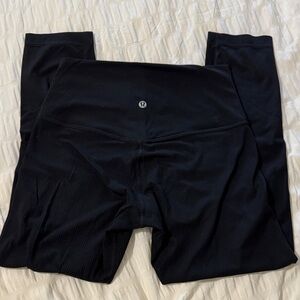 Lululemon Athletica Black Leggings Ribbed 23”